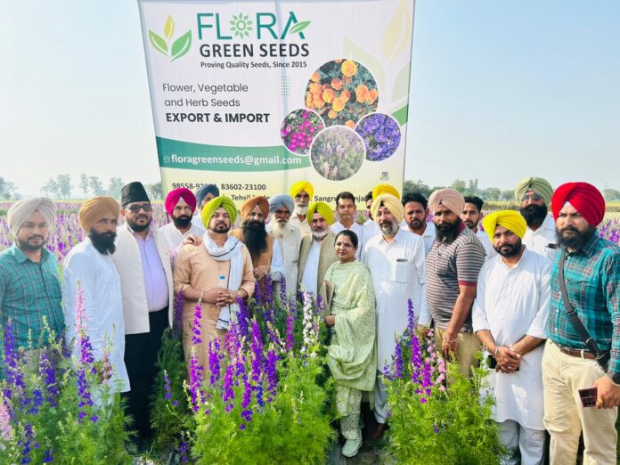 VISITS FLOWER EXHIBITION AT VILLAGE NIYAMATPURA IN MALERKOTLA