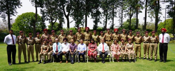 Aman Arora meeting Cadets of Maharaja Ranjit Singh